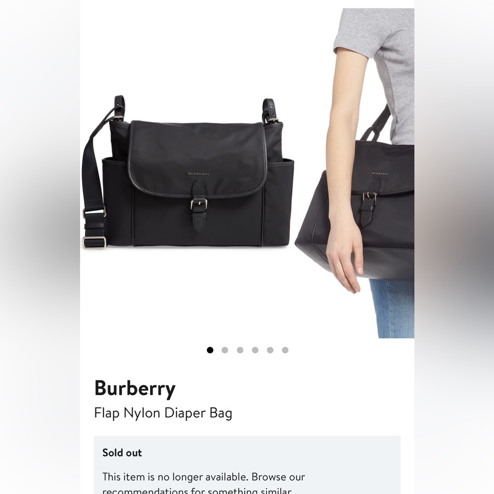 Authentic sold out Burberry diaper bag like new